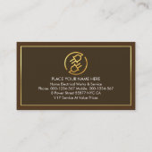 Gold-Power-Plugins auf braunen Layers Visitenkarte (Rückseite)