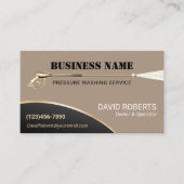 Gold Power Washer Pressure Reinigungsbeige Visitenkarte (Vorderseite)