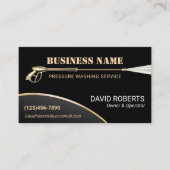 Gold Power Washer Pressure Waschhaus Reinigung Visitenkarte (Vorderseite)