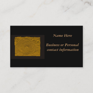 Gold prägeartige Blick-Rosen-Geschäfts-Karte Visitenkarte