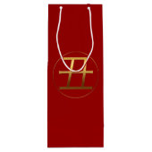 Gold Prägung Ox Jahr Symbol Weinbeutel Geschenktüte Für Weinflaschen (Rückseite)