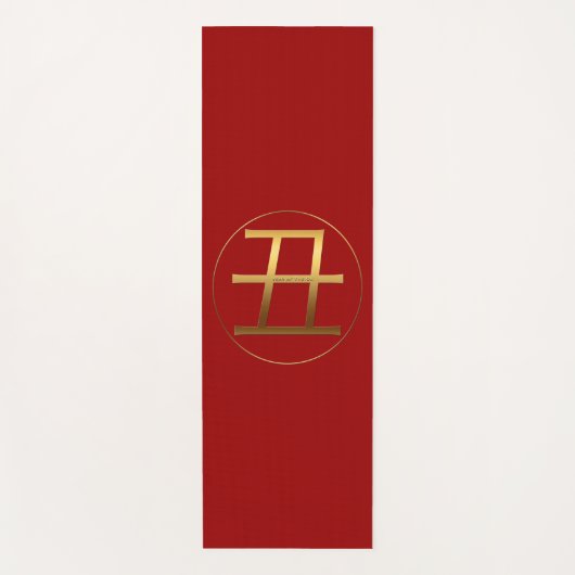 Gold Prägung Ox Jahr Symbol Yoga Mat Yogamatte (Vorderseite)