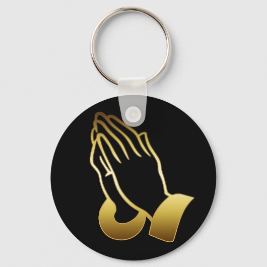 GOLD PRAYING HANDS SCHLÜSSELANHÄNGER (Vorderseite)