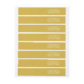 Gold Premium Farbe koordiniert Rundum-Adressaufkleber (Bogen)