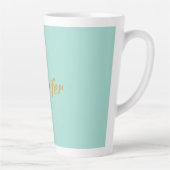 Gold Prickly Cactus Doodle Personalisiert Milchtasse (Rechts)