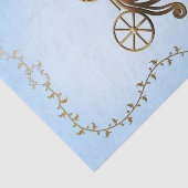 Gold Princess Carriage Blue Storybook Royal Seidenpapier (Ausschnitt)
