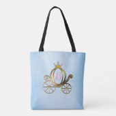 Gold Princess Carriage Blue Storybook Royal Tasche (Rückseite)