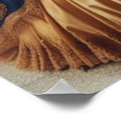 Gold Princess Steampunk Victorian Industrial Poster (Ecke)