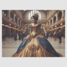 Gold Princess Steampunk Viktorianisch Decoupage