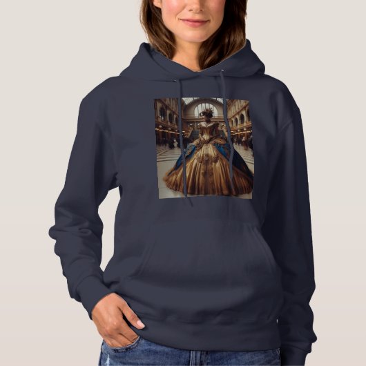 Gold Princess Steampunk Viktorianisch Industrial Hoodie (Vorderseite)