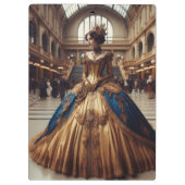 Gold Princess Steampunk Viktorianisch Industrial Klemmbrett (Rückseite)