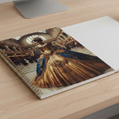 Gold Princess Steampunk Viktorianisch Industrial Notizblock