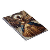 Gold Princess Steampunk Viktorianisch Industrial Notizblock (Rechte Seite)