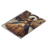 Gold Princess Steampunk Viktorianisch Industrial Notizblock (Linke Seite)