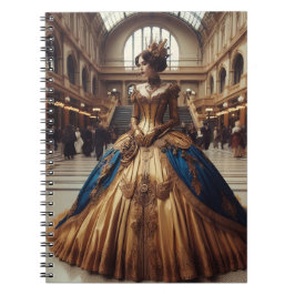 Gold Princess Steampunk Viktorianisch Industrial Notizblock