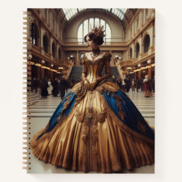 Gold Princess Steampunk Viktorianisch Industrial Notizblock