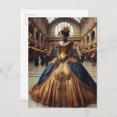 Gold Princess Steampunk Viktorianisch Industrial Postkarte (Vorne/Hinten)