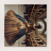 Gold Princess Steampunk Viktorianisch Industrial Puzzle (Horizontal)