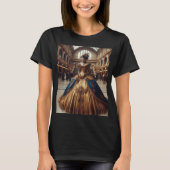 Gold Princess Steampunk Viktorianisch Industrial T-Shirt (Vorderseite)