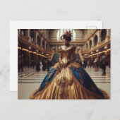 Gold Princess Steampunk Viktorianisch Postkarte (Vorne/Hinten)
