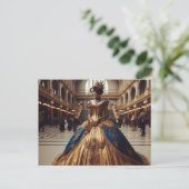 Gold Princess Steampunk Viktorianisch Postkarte (Stehend Vorderseite)