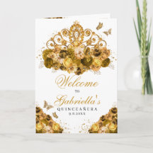 Gold Princess Tiara Quinceanera Programm
