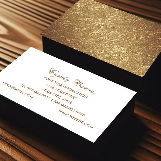 Gold Printed Texture Business Card Visitenkarte