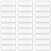 Gold | Private Guest Address Labels (Vorderseite)