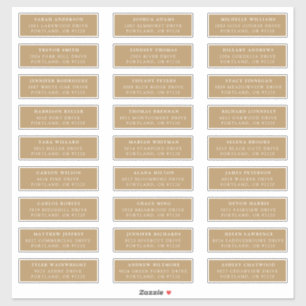 Gold   Private Guest Address Labels