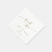 Gold Probe Abendessen am Abend vor Hochzeit Serviette (Ecke)