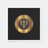 Gold Psi Symbol - Psychologe Abschluss Napkins Serviette (Vorderseite)