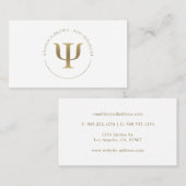 Gold Psychologe Psi Symbol Business Card Visitenkarte (Vorne/Hinten)