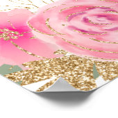 Gold Pumpkin Baby Dusche Willkommenspender Poster (Ecke)