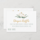Gold Pumpkin Baby Dusche - Windelruderkarte Einladung (Vorne/Hinten)