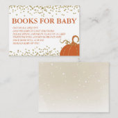 Gold Pumpkin Fall Baby Showcard Buchanfrage Begleitkarte (Vorne/Hinten)