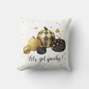 Gold Pumpkin Lass uns ein tolles Halloween bekomme Kissen