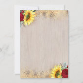 Gold Pumpkin Vase Rustic Fall Probe Dinner Einladung (Rückseite)