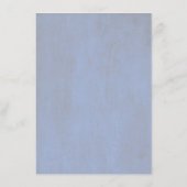 Gold Pumpkins Dusty Blue Floral Wedding Details Begleitkarte (Rückseite)