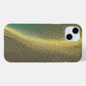 Gold Punkte auf grau und grün Case-Mate iPhone Hülle (Rückseite (Horizontal))