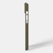 Gold Punkte auf grau und grün Case-Mate iPhone Hülle (Rückseite / Links)