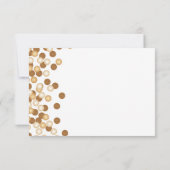 Gold Punkte auf White Stardust R.S.V.P. RSVP Karte (Rückseite)