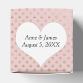 Gold Punkte in Rosa Geschenkschachtel (Oben)