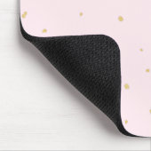 Gold punktiert Mousepad Rosa (Ecke)