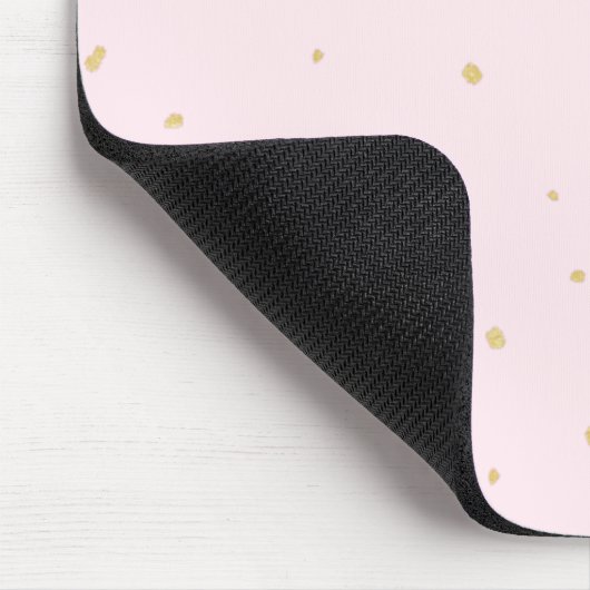 Gold punktiert Mousepad Rosa (Ecke)