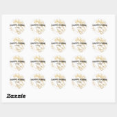 Gold Purim Etikett Runder Aufkleber (Blatt)