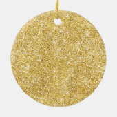 Gold Purple Monogram Merry Christmas Holly Glitter Keramik Ornament (Hinten)