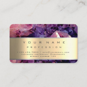 Gold Purpur Amethyst-Edelstein Geode Visitenkarte