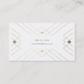 Gold Pyramid Geometric Business Card Visitenkarte (Rückseite)