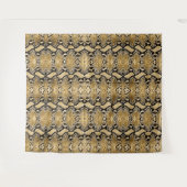 Gold Python Snakeskin Hintergrund Wandteppich (Vorderseite (Horizontal))