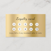 Gold qr code business logo treuekarte (Vorderseite)